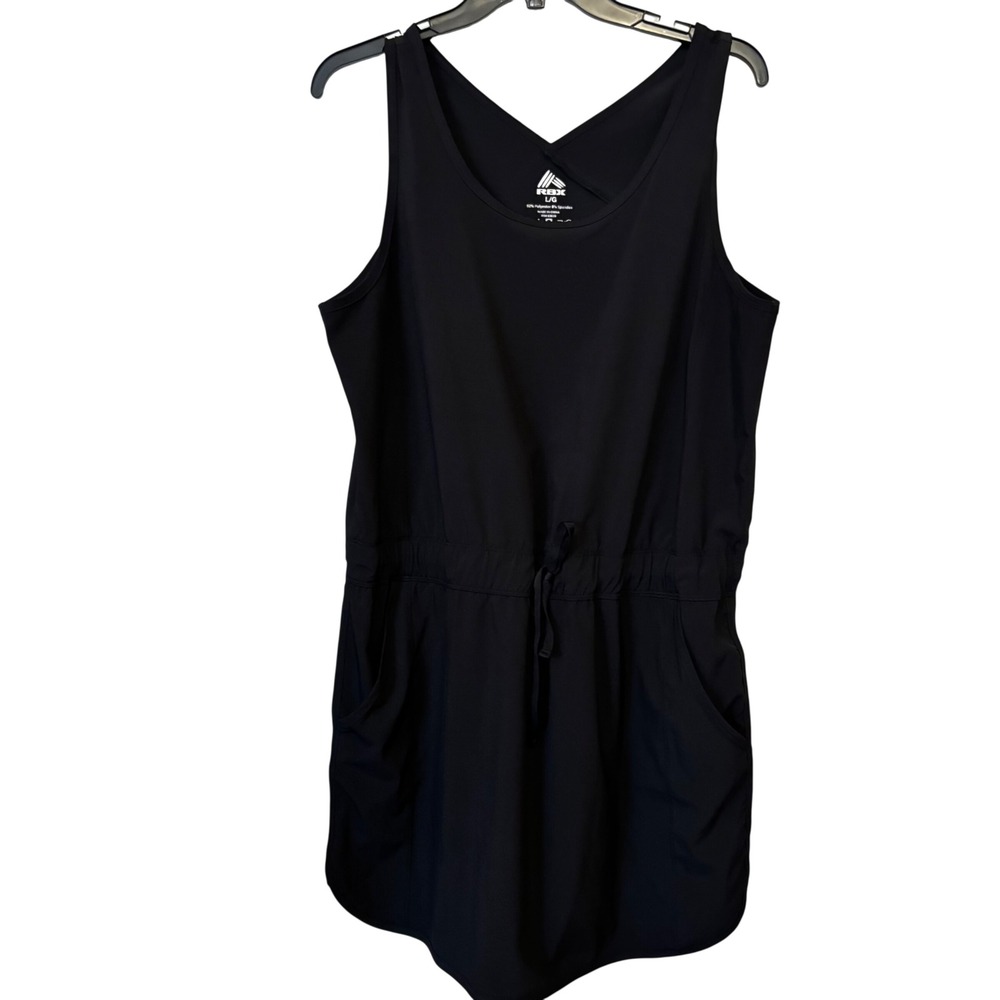 RBX Women's Dress Large Black Elastic Waist Active Tennis Athletic Tank Pockets